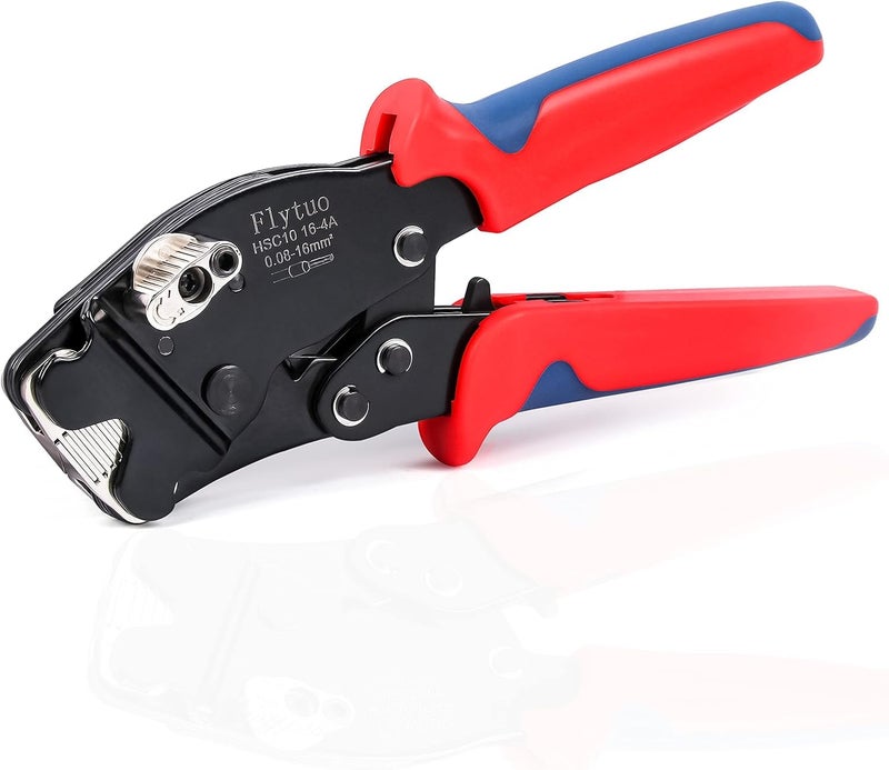 Flytuo Front Loading Ferrule Crimp Tool and Ferrule Crimper Works for End Sleeves Ferrules and Wire End Terminals from AWG 30-5 - Image 1